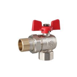 Кран кульовий REIGER з американкою 3/4" кутовий метелик (6552853)