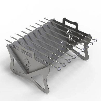 Мангал-гриль Carino Flat Pack V2 розбірний з грилем 500х390х300 мм, метал 3 мм без покриття