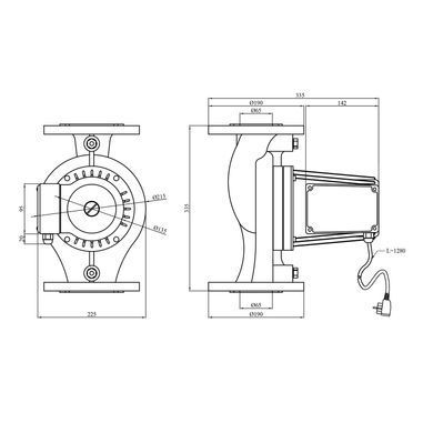 Насос циркуляційний фланцевий Pumpman GRS65/11F Нmax 11 м Qmax 45 куб.м 1500 Вт