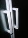 Душова кабіна Eger TISZA (скла + двері) 90х90х185 см, напівкругла, розсувна, білий профіль, скло матове 599-021/1 Фото 2 з 4