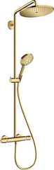 Душевая система Hansgrohe Croma Select S 280 1jet Showerpipe с термостатом Polished Gold Optic (26890990)