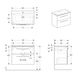 Комплект Geberit SELNOVA Square: умивальник Slim Rim, з тумбою, 80x50,2см, білий глянець (501.240.00.1) Фото 2 з 2