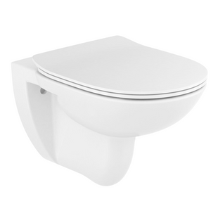 Фото Підвісний унітаз Roca Debba Round Rimless, сидіння з кришкою Slim Soft-Close (A34H992000)