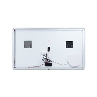 Фото Зеркало Qtap Scorpio 1200х700 с LED-подсветкой Touch, линза, цифровые часы, диммер, рег. яркости QT14781004W