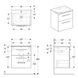 Комплект Geberit SELNOVA Square: умывальник Slim Rim, с тумбой, 60x50,2 см, белый глянец (501.236.00.1) Фото 2 из 2