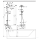 Душевая система для ванны с термостатом Hansgrohe Crometta S 240 Showerpipe, хром 27320000 Фото 2 из 2
