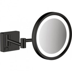 Фото Косметичне дзеркало Hansgrohe ADDSTORIS з LED підсвічуванням (41790670) чорний матовий