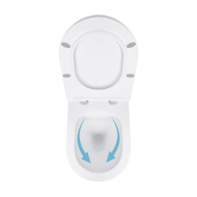 Фото Готовое решение Qtap для ванной комнаты: подвесной унитаз Jay Rimless 520x360x320 + комплект установки Standard (круглая клавиша White)