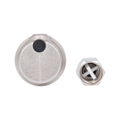 Воздухоотводчик Thermo Alliance Forte 1/2"Н латунный, никел., c клапаном TAF28015