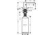 Кухонний дозатор Hansgrohe A41 для миючого засобу 500 ml врізний Brushed Black (40438340) Фото 3 з 3
