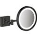 Косметическое зеркало Hansgrohe ADDSTORIS с LED подсветкой (41790670) черный матовый Фото 1 из 2