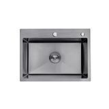 Кухонна мийка Kroner KRP Schwarze - 5843HM ​​PVD (3.0/1.0 мм)