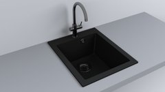 Фото Гранітна кухонна мийка Fancy Marble Jersey 410, black