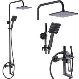 Фото Душевая система REA BLADE OLD BLACK с изливом (REA-B9976)