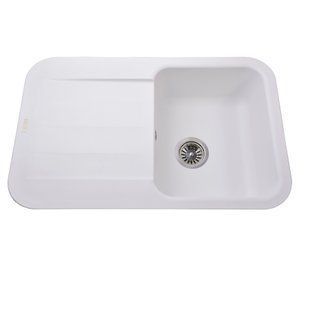 Фото Гранітна мийка Globus Lux OBER 780х500мм, білий