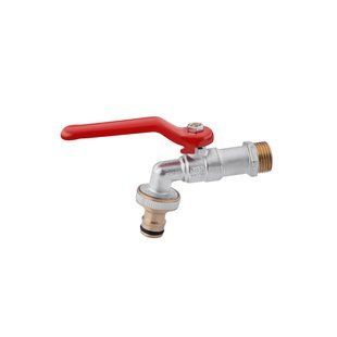 Кран для поливу Karro 1/2" PN40 з латунним з'єднанням для шлангу, нікельований KR-2001А (CV008802)