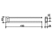 Полотенцедержатель двойной Keuco Plan 438 мм (14918010000) Фото 2 из 2