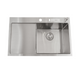 Кухонна мийка з нержавіючої сталі з крилом накладна Nett NS-7848(L) Фото 4 з 8