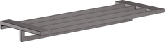 Фото Hansgrohe AddStoris Полочка для полотенец с держателем 63.0/64.8 x 24.8 см Brushed Black (41751340)