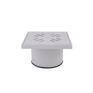 Надставка Styron з пластикової гратами 150x150 мм, біла STY-504-M-F