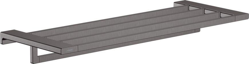 Фото Hansgrohe AddStoris Полиця для рушників з утримувачем 63.0/64.8 x 24.8 см Brushed Black (41751340)