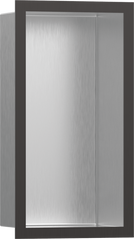 Фото Hansgrohe XtraStoris Individual BSS Настенная ниша с рамкой 30х15х10см Brushed Black Chrome (56094340)
