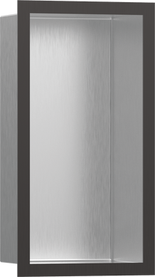 Фото Hansgrohe XtraStoris Individual BSS Настенная ниша с рамкой 30х15х10см Brushed Black Chrome (56094340)