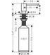 Диспенсер для жидкого мыла Hansgrohe A41 (40438670), 500мл, черный матовый Фото 2 из 2