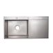 Мойка для кухни интегрированная с полкой для ножей Lidz Handmade LH10050B (LDLH10050BBRU43024) Brushed Grey PVD 3,0/0,8 мм Фото 1 из 4