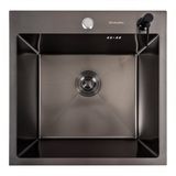 Кухонна мийка 50*50 PVD чорна D&Eacute;COR VALESO Handmade ECN (2,0/0,5)