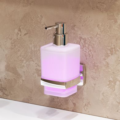Фото Диспенсер для жидкого мыла стеклянный с настенным держателем AM.PM Gem A9036900