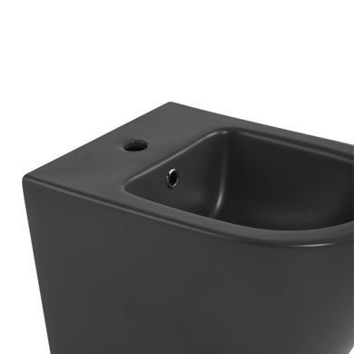 Фото Комплект Qtap Robin Anthracite 3 в 1: підвісний унітаз Ultra Quiet + біде підвісне + раковина накладна QTROBAN49157
