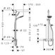 Душевая система Hansgrohe RAINDANCE SELECT E 150 Showerpipe с термостатом SemiPipe, хром (27293000) Фото 2 из 2