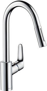 Фото Змішувач для кухні з висувним виливом Hansgrohe Focus S 31815000