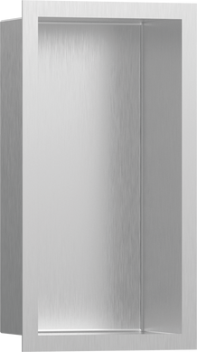Фото Hansgrohe XtraStoris Individual BSS Настенная ниша с рамкой 30х15х10см Brushed Stainless Steel (56094800)