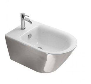 Биде подвесное Catalano Gold&Silver 35х55 см, белый/серебро 1BS55NRBA