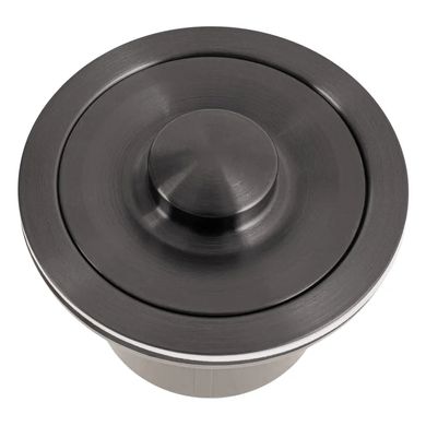 Фото Черный сифон для мойки на кухню NETT из нержавейки с переливом