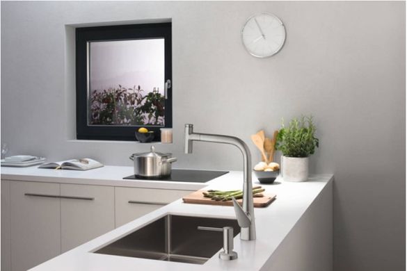Фото Дозатор кухонный Hansgrohe A51 для моющего средства 500 ml врезной Stainless Steel Finish (40448800)