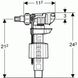 Механізм впускної арматури води для бачка унітазу GEBERIT Impuls280 підключення 3/8" бічне підведення води 240.705.00.1 Фото 2 з 2