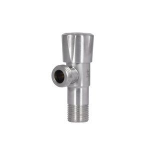 Фото Кран угловой Thermo Alliance Standart 1/2"НН нерж., с керам. буксой (TAS347W1515SS)