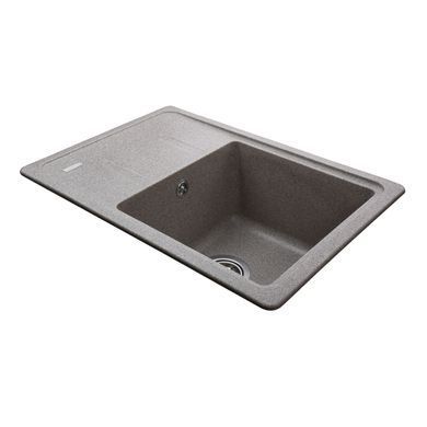 Фото Гранітна мийка Globus Lux MONO 620х435мм, мокко