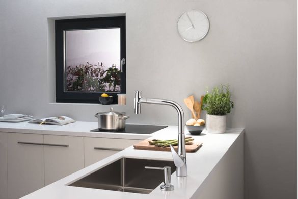 Фото Дозатор кухонний Hansgrohe A51 для миючого засобу врізний (40448000)