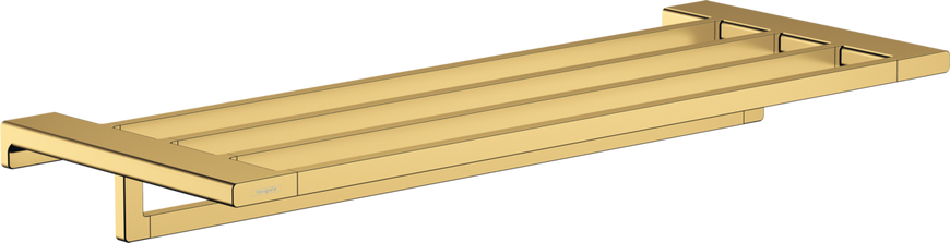 Фото Hansgrohe AddStoris Полиця для рушників з утримувачем 63.0/64.8 x 24.8 см Polished Gold Optic (41751990)