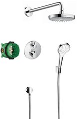 Фото Душовий набір Hansgrohe ShowerSet Croma Select S/Ecostat S (верхній, ручний душ, ibox, термостат) 27295000