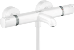 Фото Смеситель с термостатом для ванны Hansgrohe Ecostat Comfort Matt White (13114700)