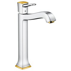 Смеситель для умывальника Hansgrohe METROPOL Classic, высокий, хром/золото (31303090)