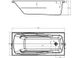 Ванна акрилова прямокутна Cersanit Lana 160x70 з ніжками (S301-162) Фото 3 з 3