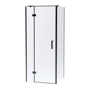 Душевая кабина Volle SOTA 90-C, 90x90x200 см, квадратная, реверсивная, двери распашные, профиль черный мат, стекло прозрачное (1038.124503)