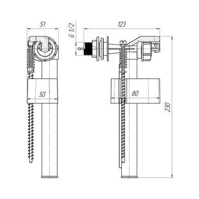 Фото Арматура ANIplast клапан бокової подачі 1/2" WC5050EU