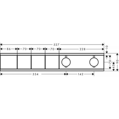 Фото Термостат на три клавиши Hansgrohe RainSelect, скрытый монтаж, хром 15381000